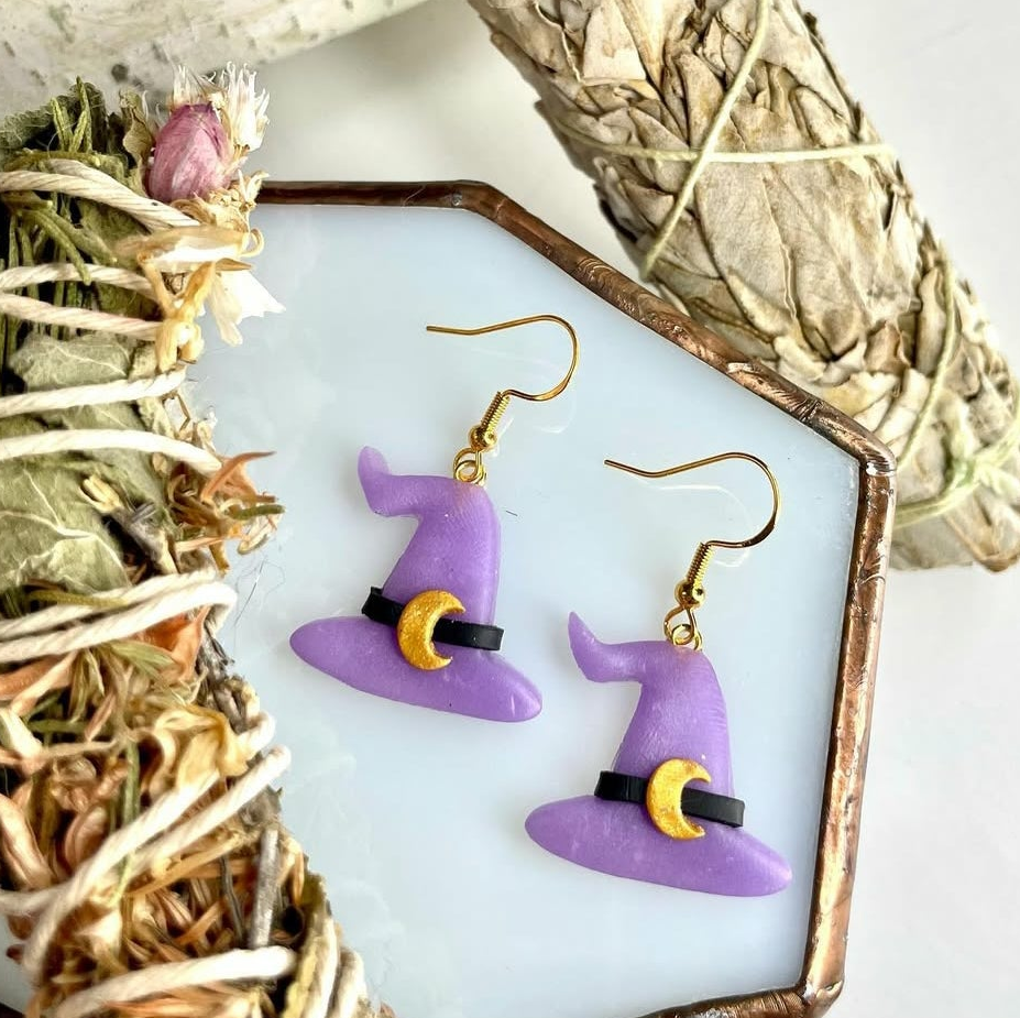 Witch Hat EARRiNGS by Gay Clay