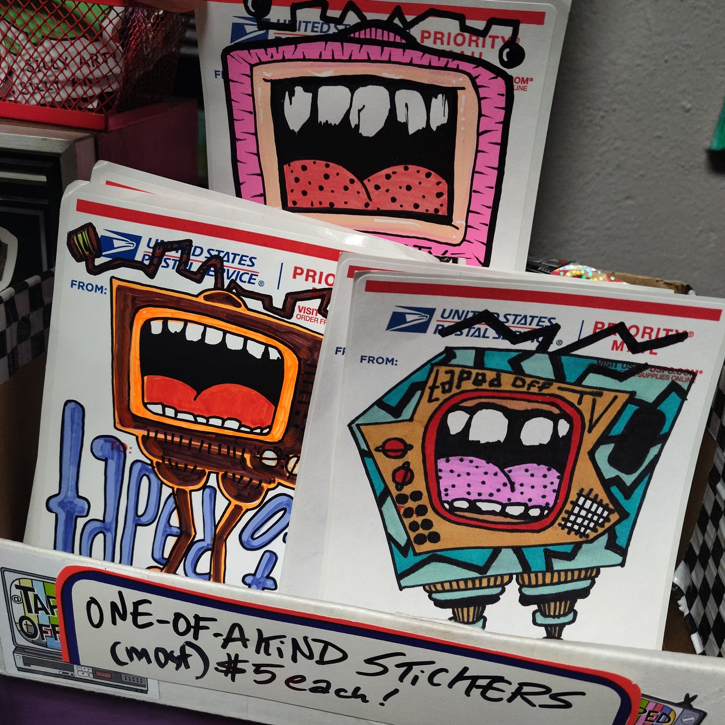 Assorted 228 TV Monster Stickers by Taped Off TV