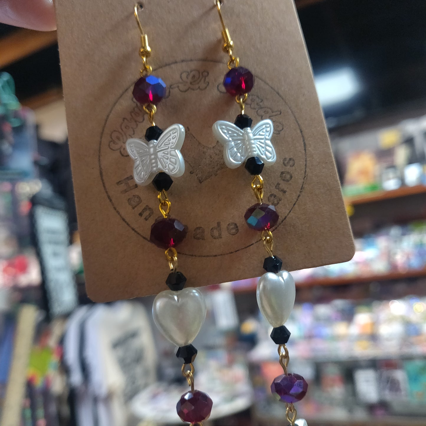 Butterfly Hearts EARRiNGS by Lavish-Li Made