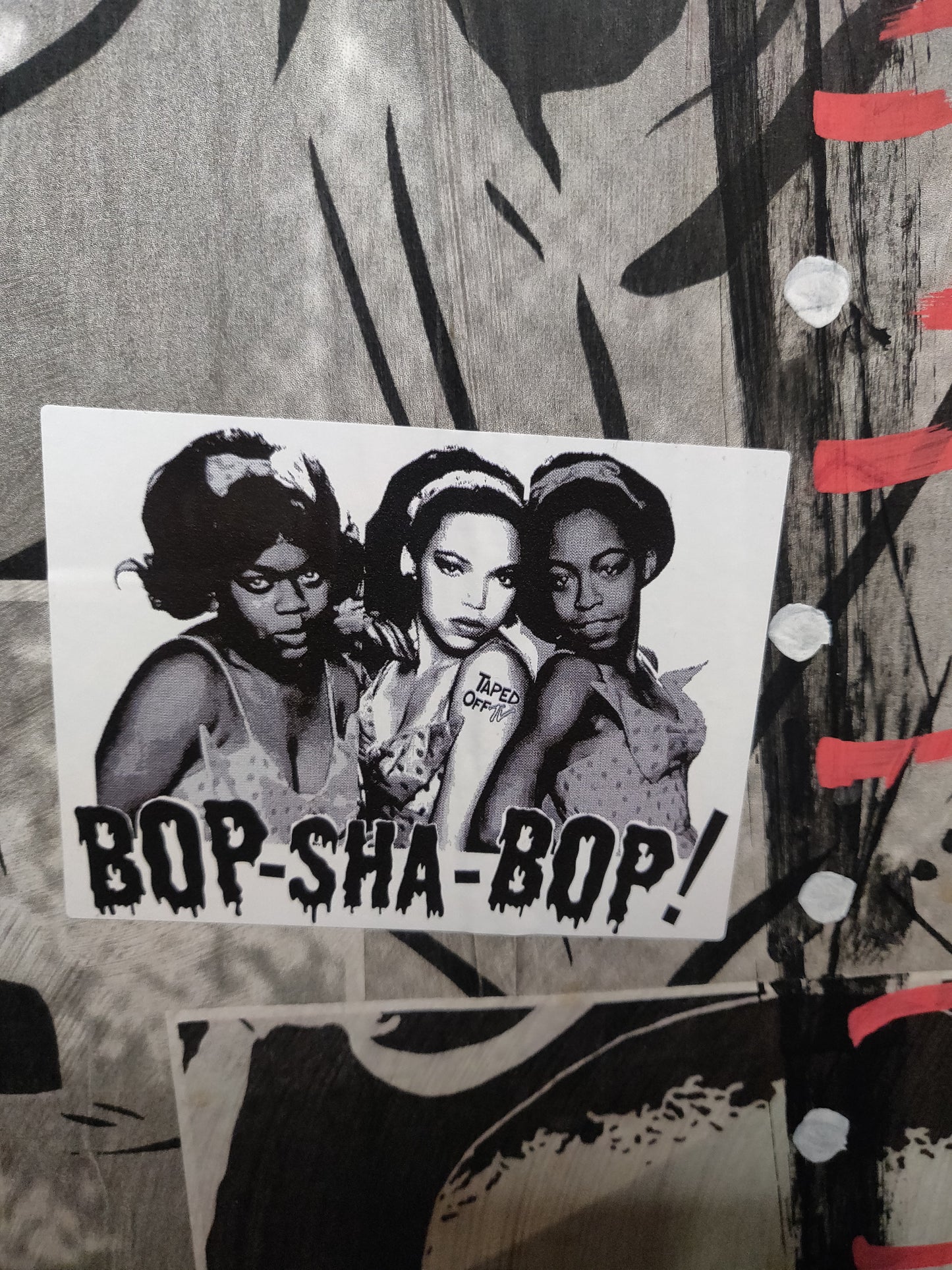 Bop-Sha-Bop Little Shop STiCKER by Taped Off TV