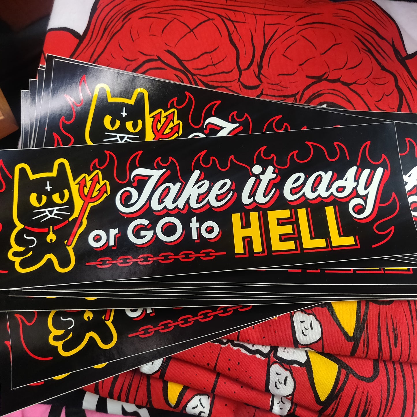 Take It Easy BUMPER STICKER by the666cat