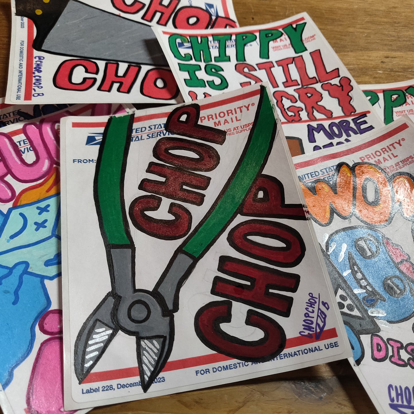 Assorted Hand-drawn 228 STiCKERS by Chop Chop B