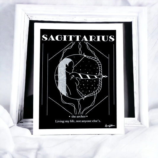 Sagittarius Zodiac PRiNT by Solo Souls