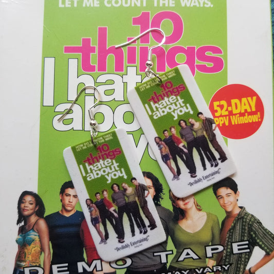 Ten Things VHS Cover EARRINGS