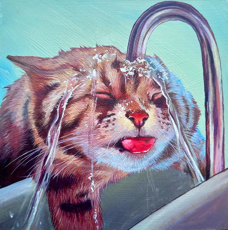 Thirsty Kitty PRINT