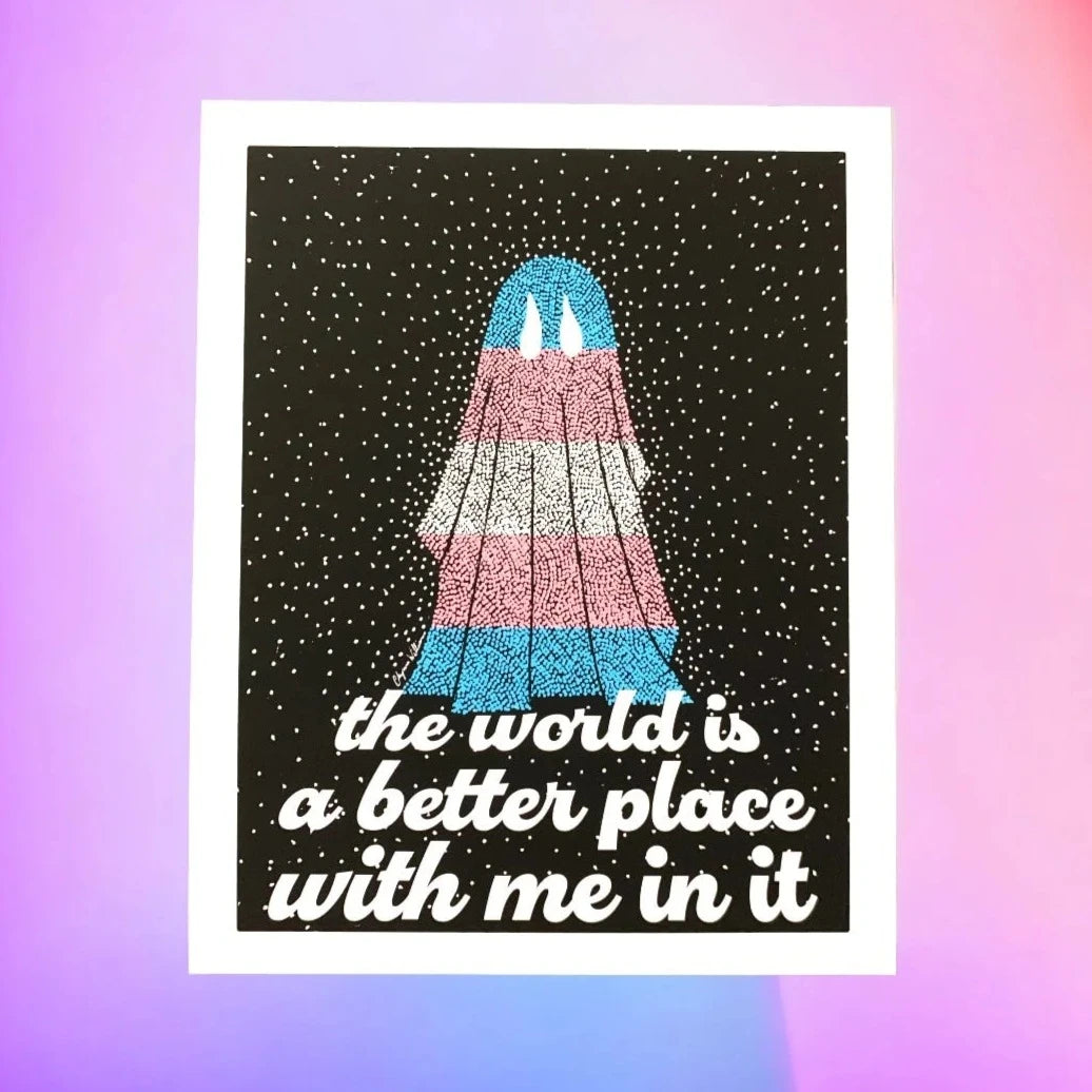 Trans Pride Ghost PRiNT by Solo Souls