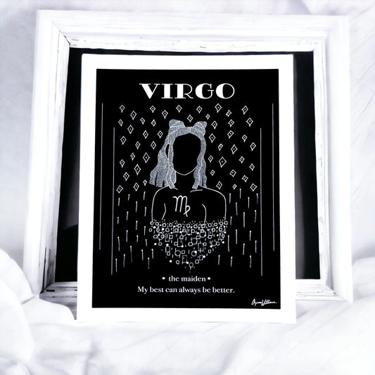 Virgo Zodiac PRiNT by Solo Souls