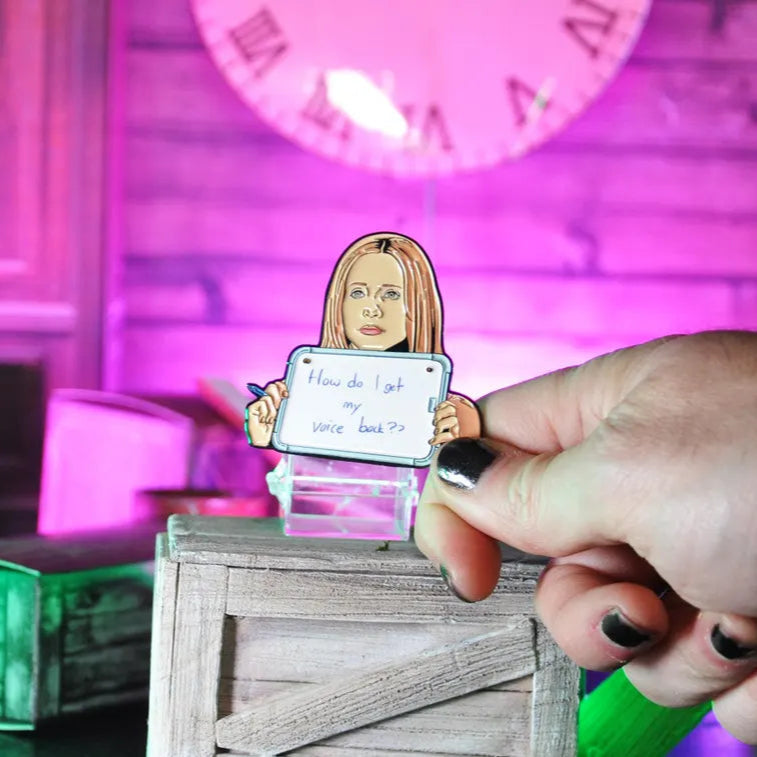 How Do I Get My Voice Back?? ENAMEL PiN by Slayerfest 98