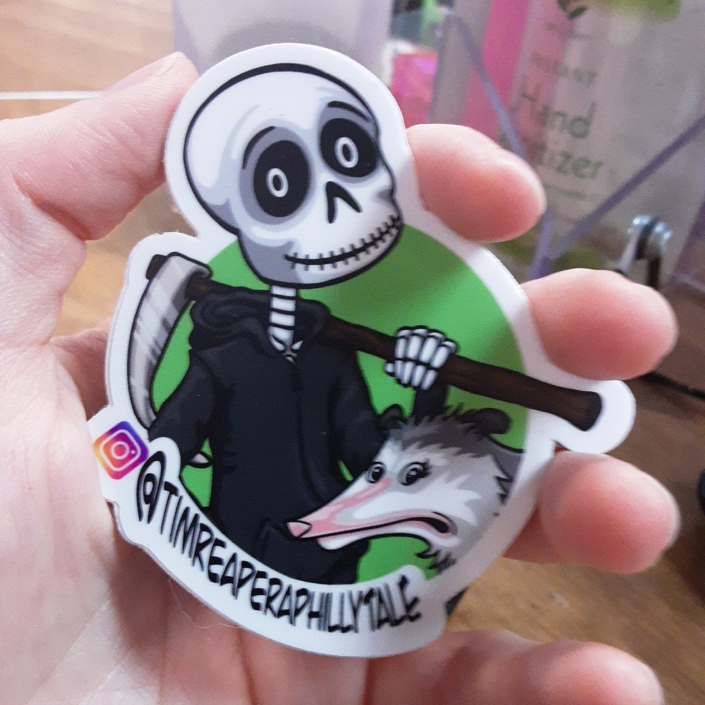 Green Tim Reaper and Bernadette STICKER