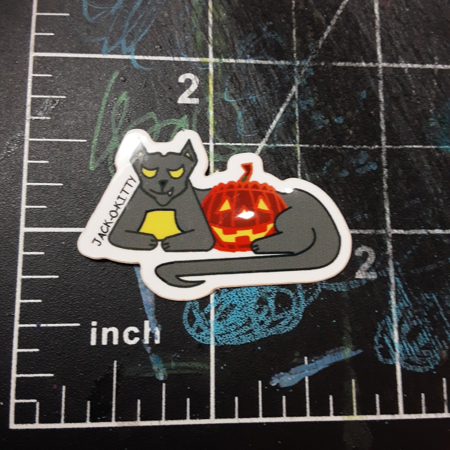 Jack-O-Kitty The Poet Jean STICKER