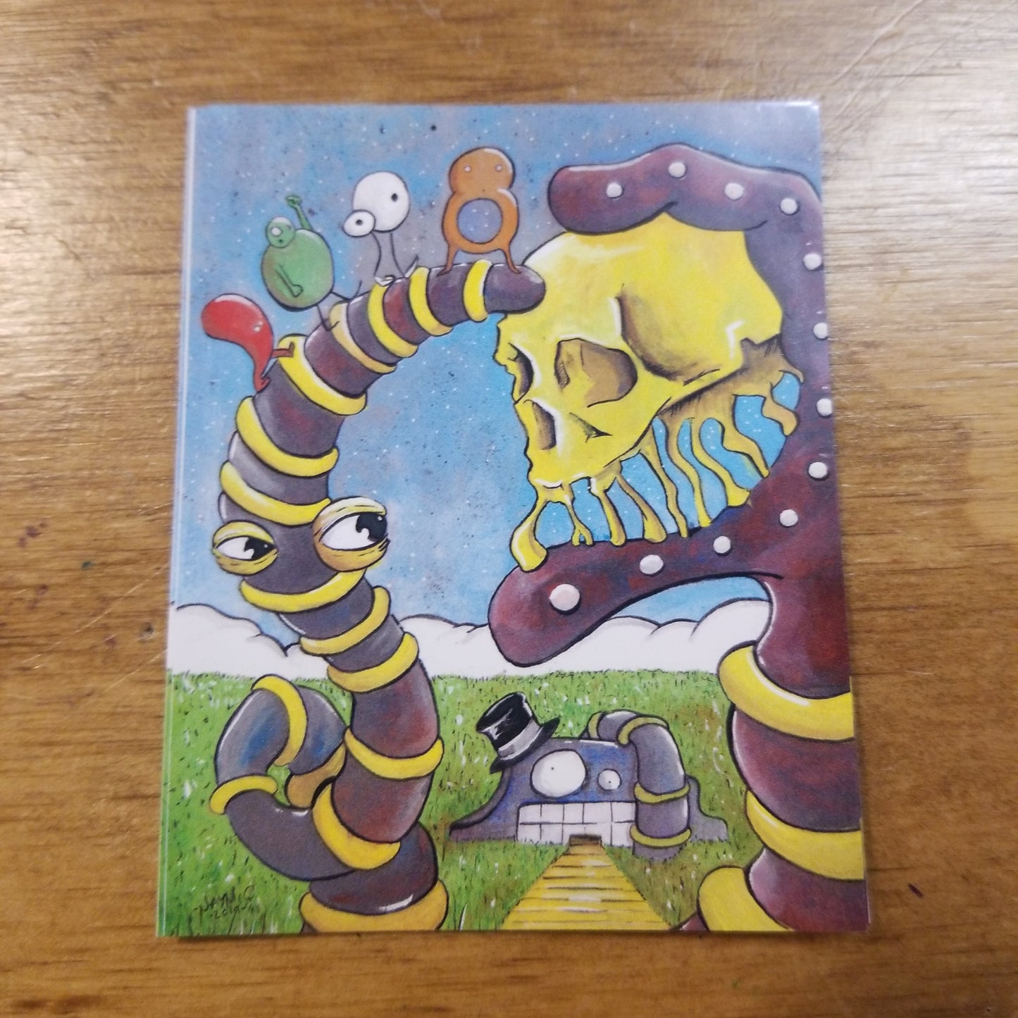 Worm Skull Monster STICKER