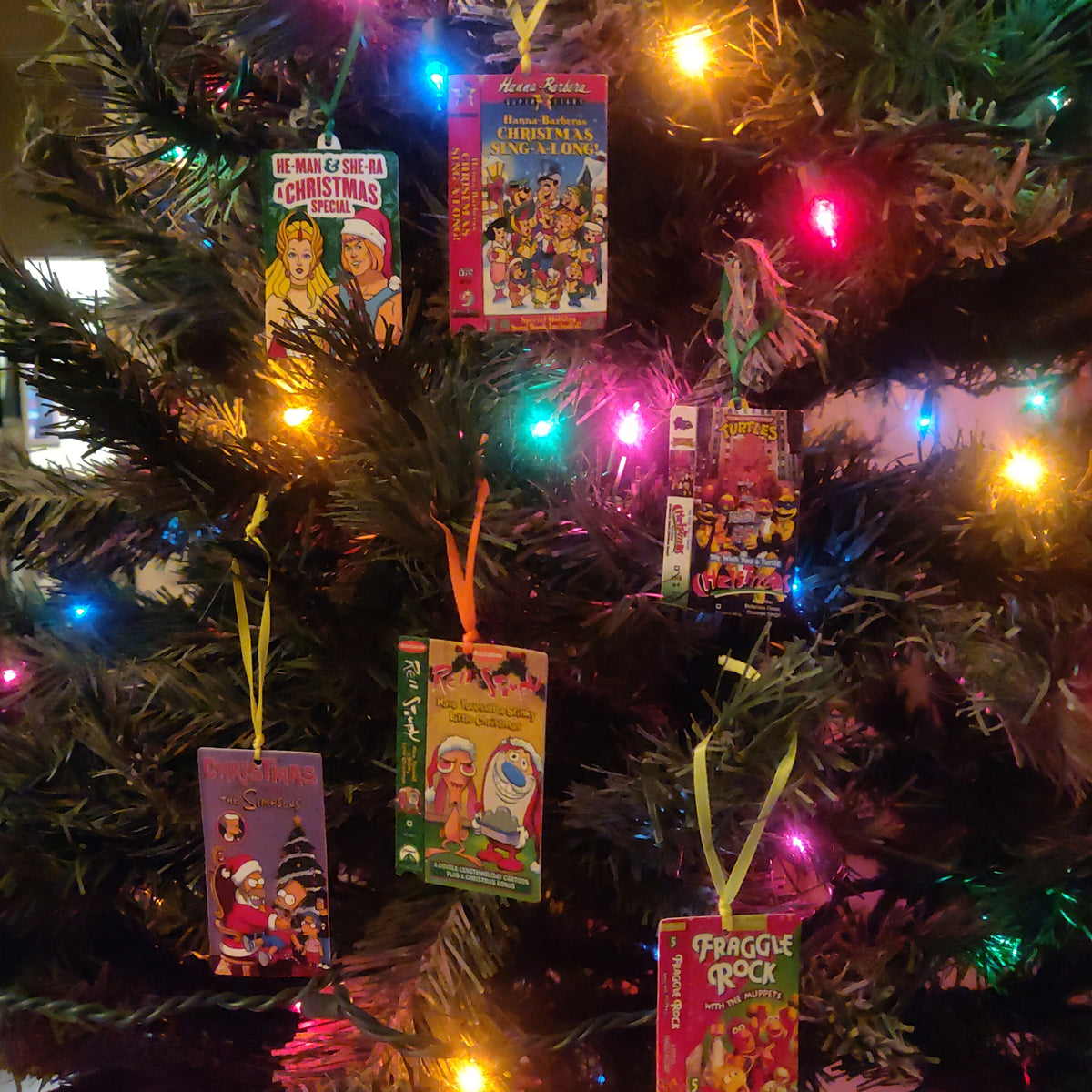Christmas VHS Tape ORNAMENTs SouthStreetArtMart