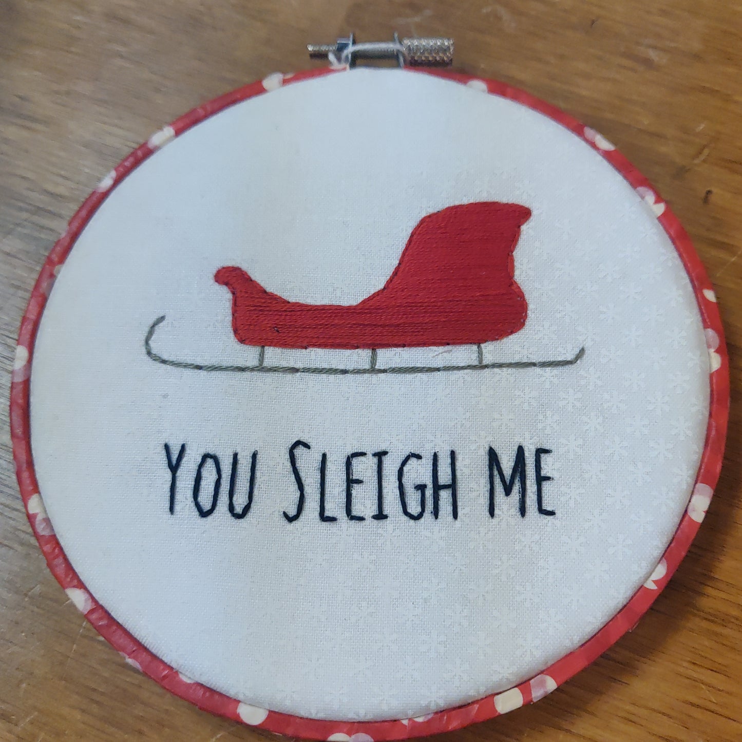 You Sleigh Me Needlepoint Hoop