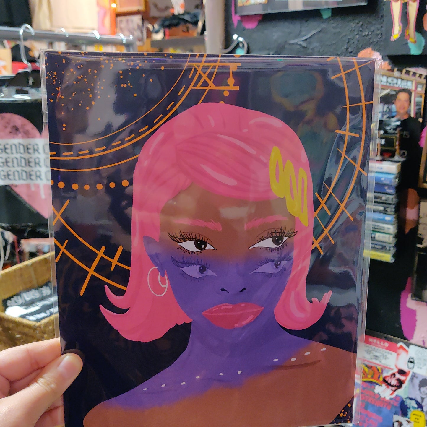 Aquarius Zodiac PRINT by JazMakes Studio