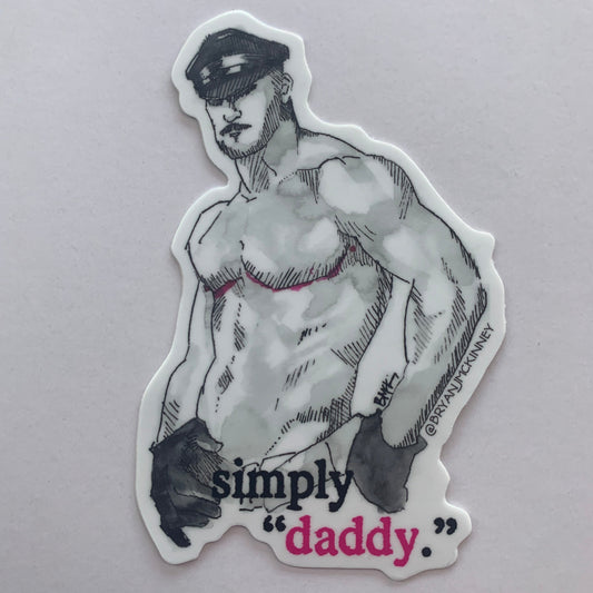 simply "daddy" w/ hat STICKER Bryan McKinney