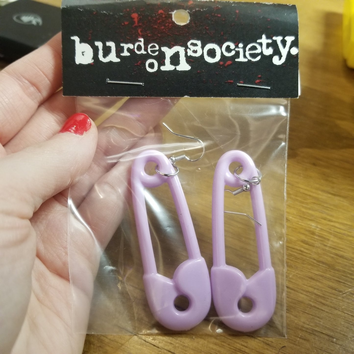 Giant Safety Pin EARRINGS by Burden on Society