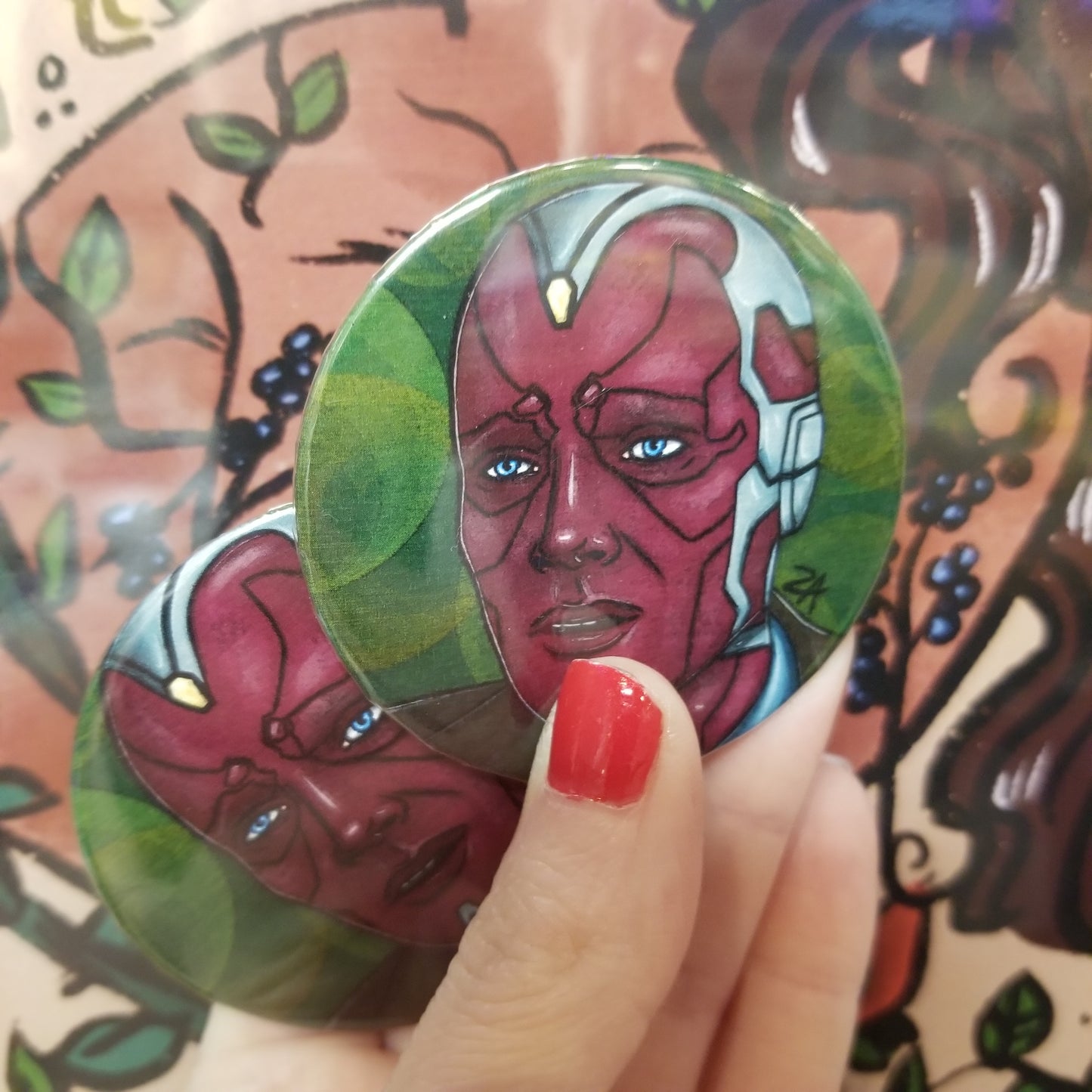 Vision 2 1/4 PIN BACK BUTTON