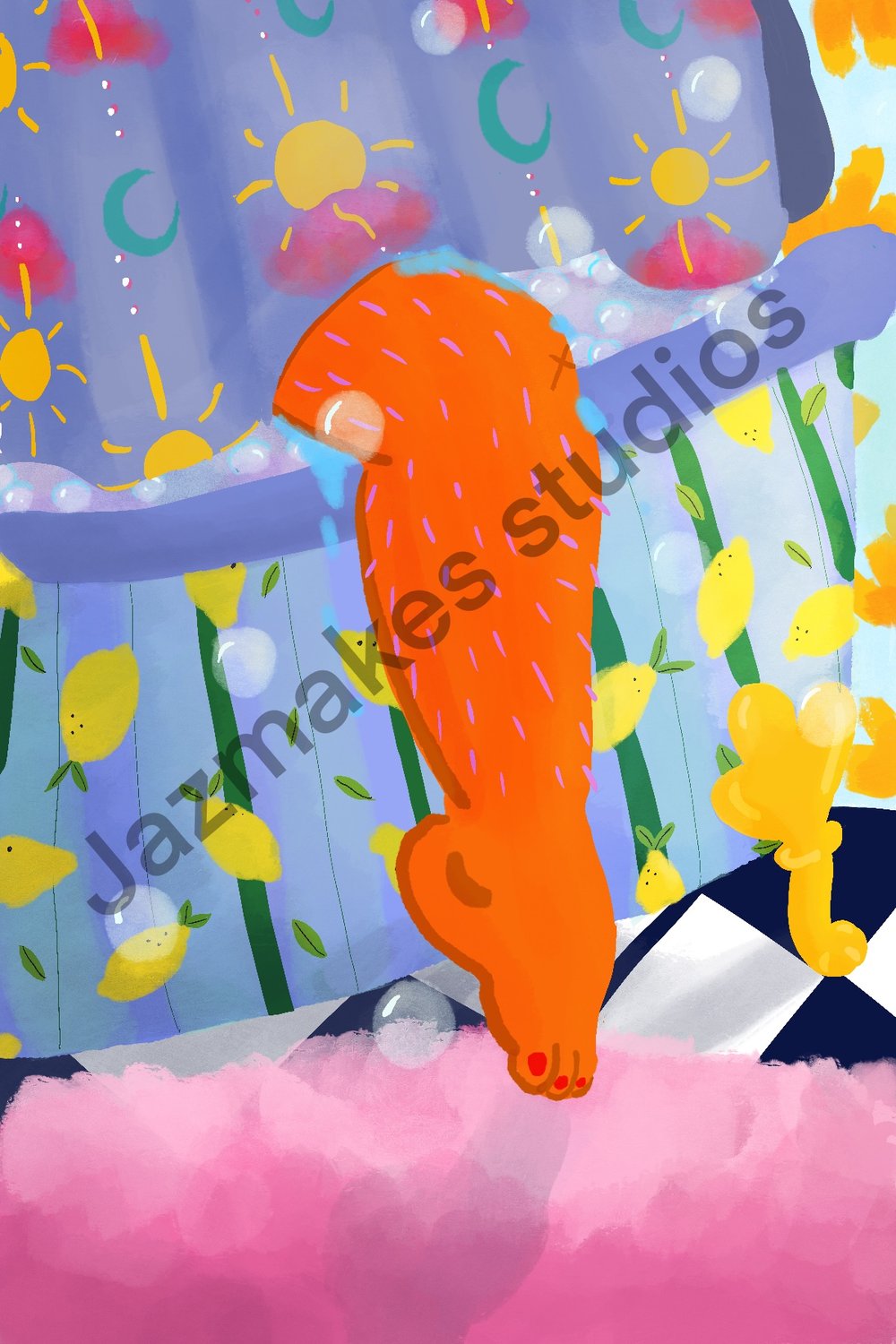 Lemon Fresh PRINT by JazMakes Studio