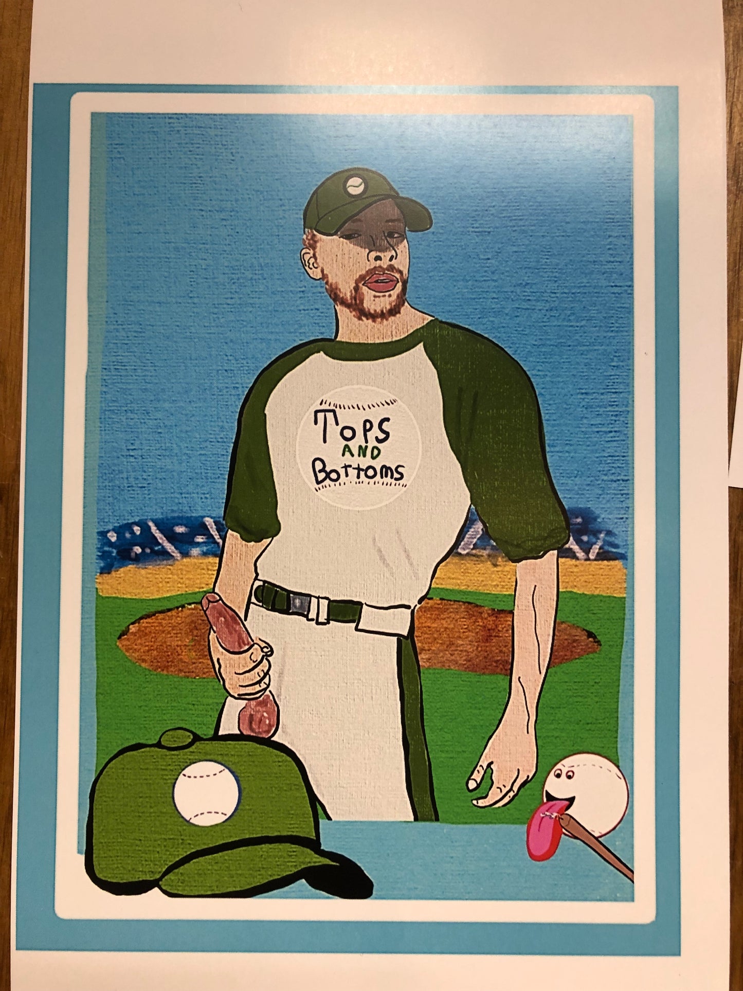 Baseball Cards Tops And Bottoms PRINTs by Jim Smith Art