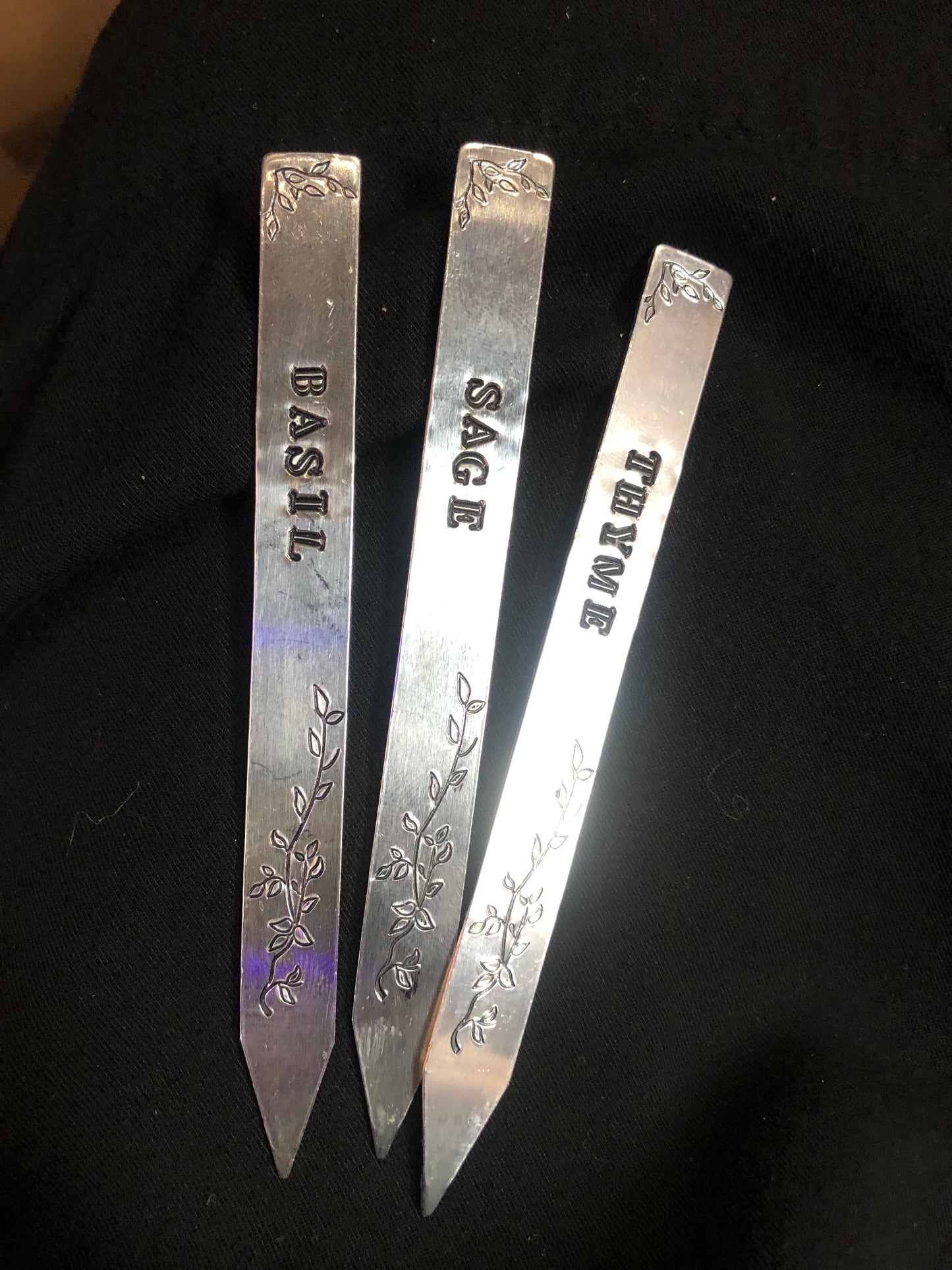 Metal stamped GARDEN TAGS