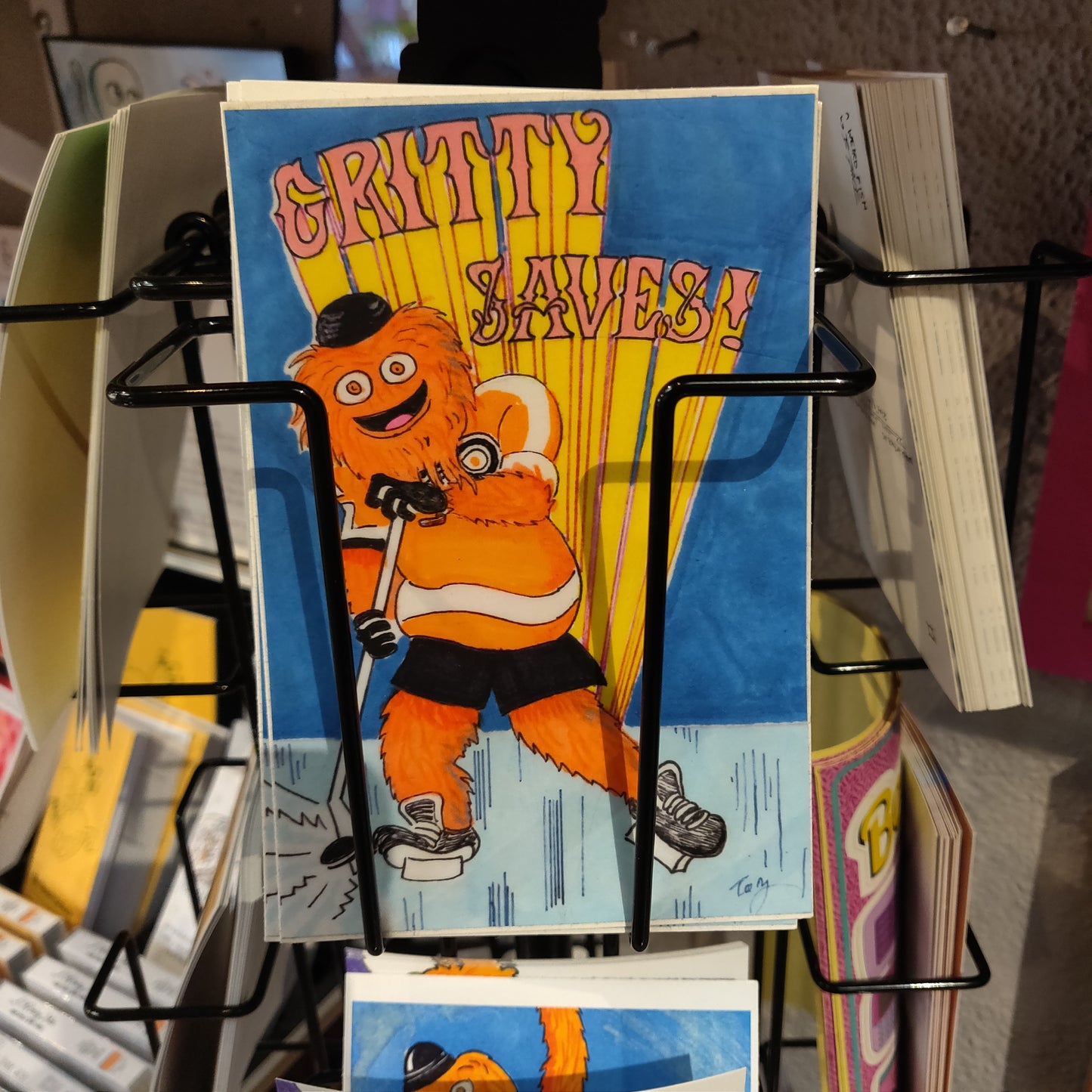 Grit Saves! (text at the top) POSTCARD