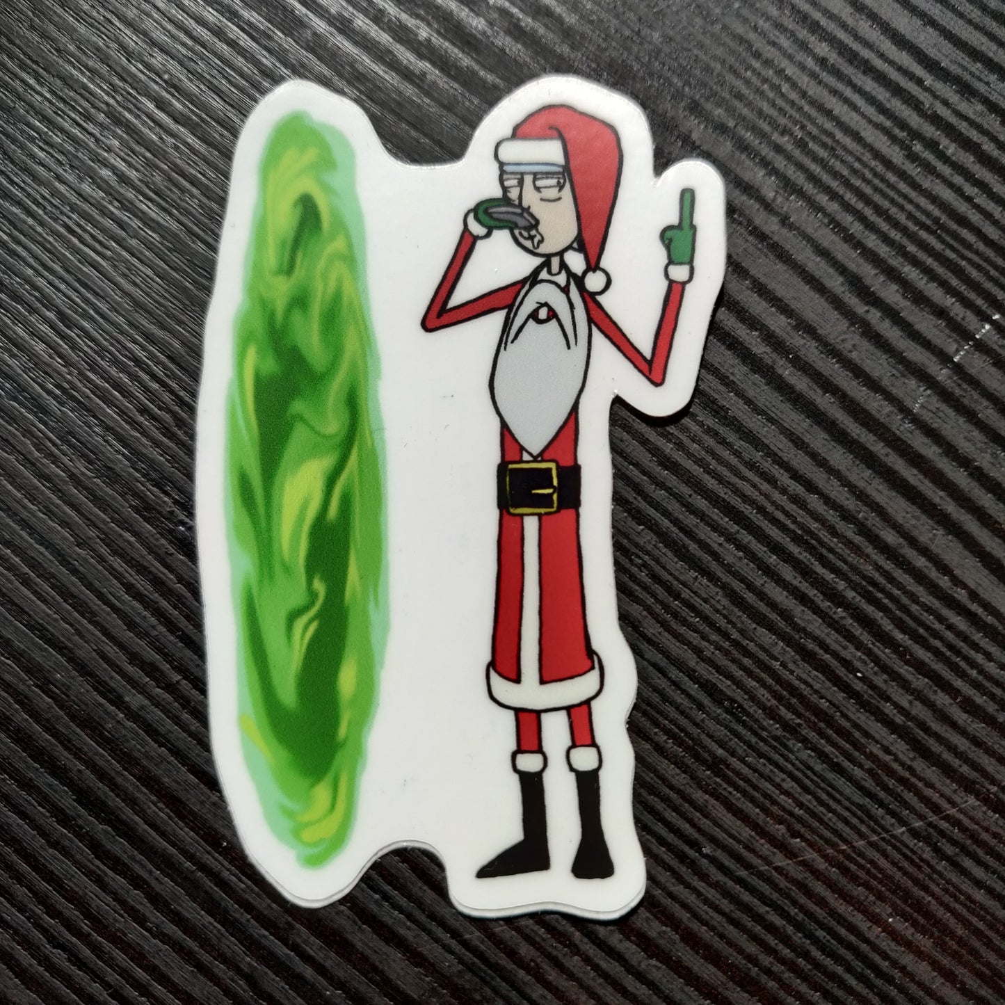 Santa Rick STICKER by Christopher Walter Art