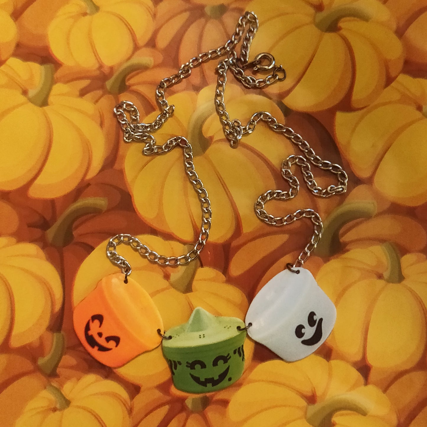 Halloween Boo Pails NECKLACE / EARRINGS