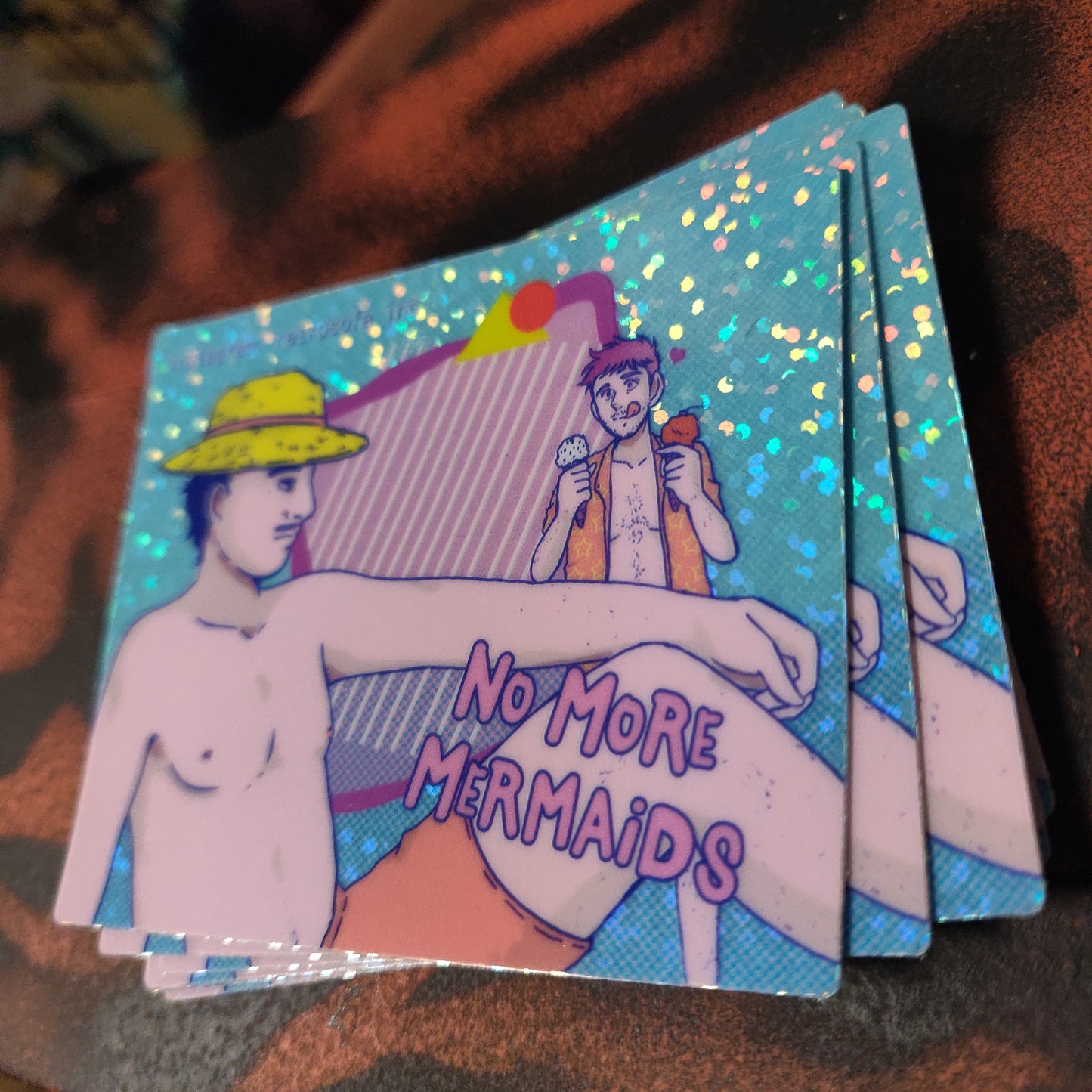 No More Mermaids (Adult) Glitter STICKER