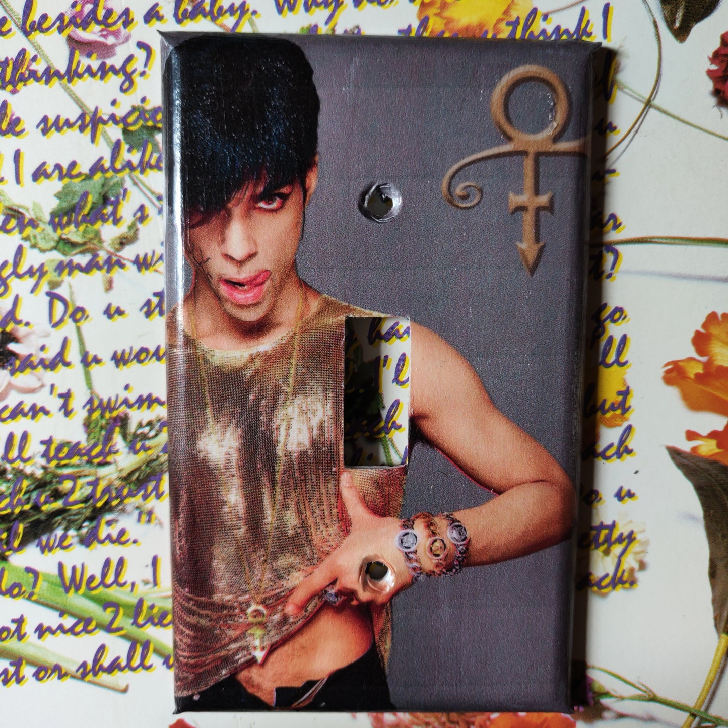 The Purple One 'Lil Peek LIGHT SWITCH PLATE