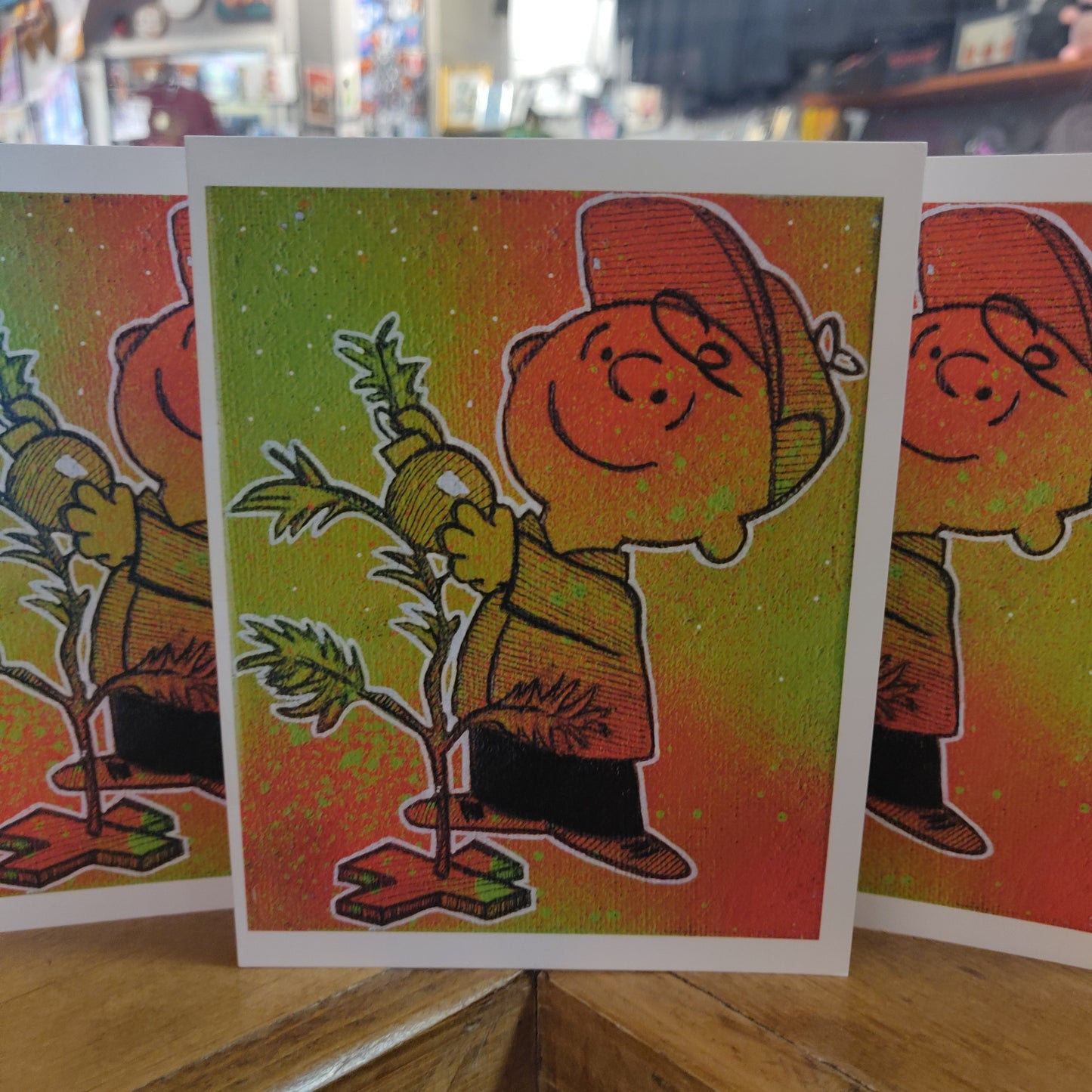 Charlie and his Tree Holiday GREETING CARD