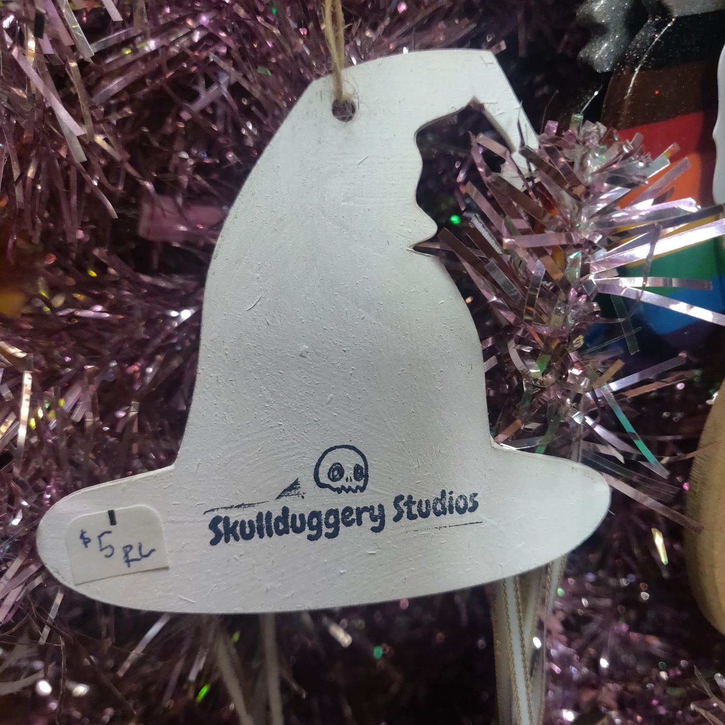 Witch Hat Hand-painted ORNAMENT by Skullduggery Studio