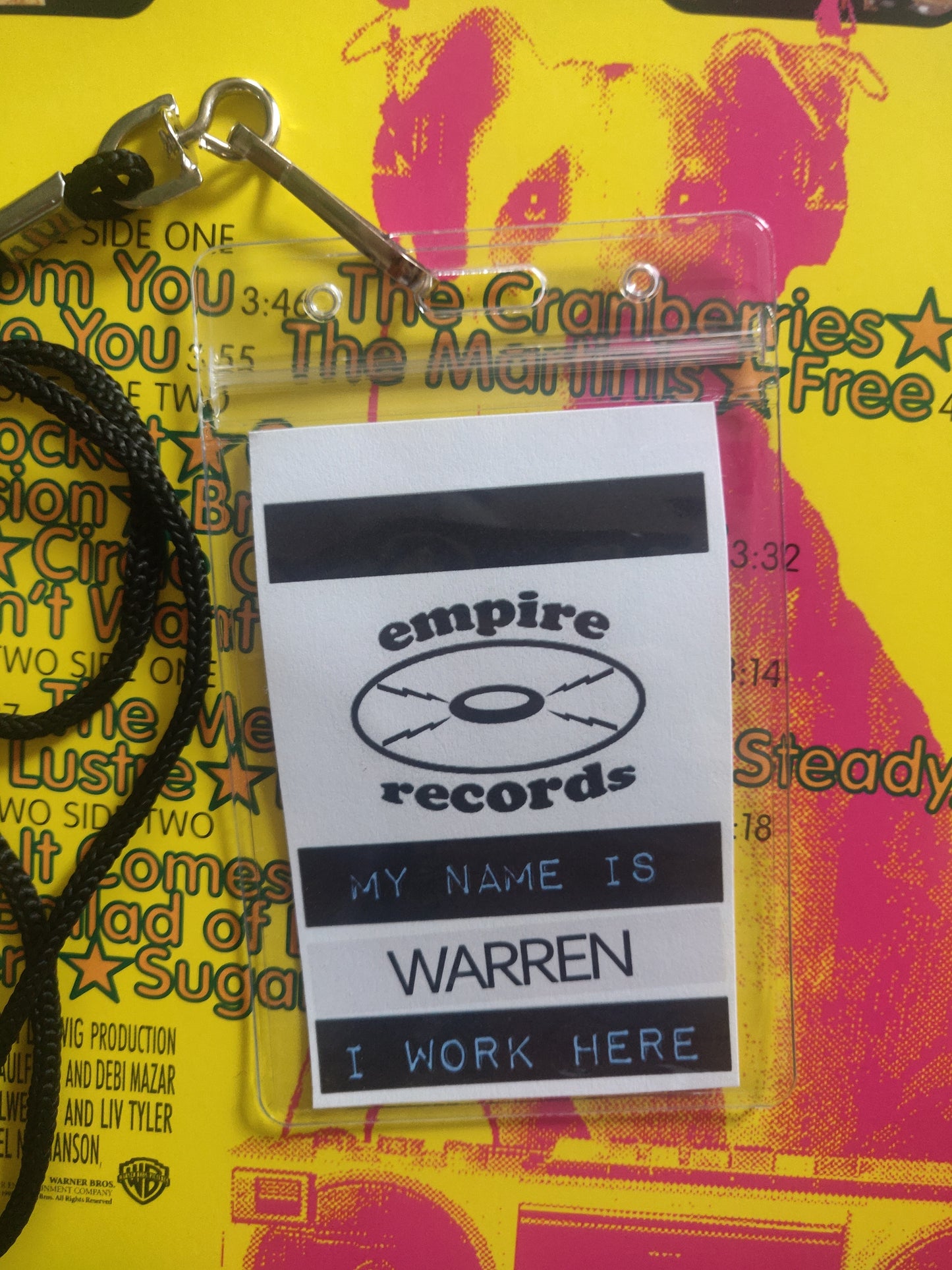 Empire Records NAME TAG w/ LANYARD