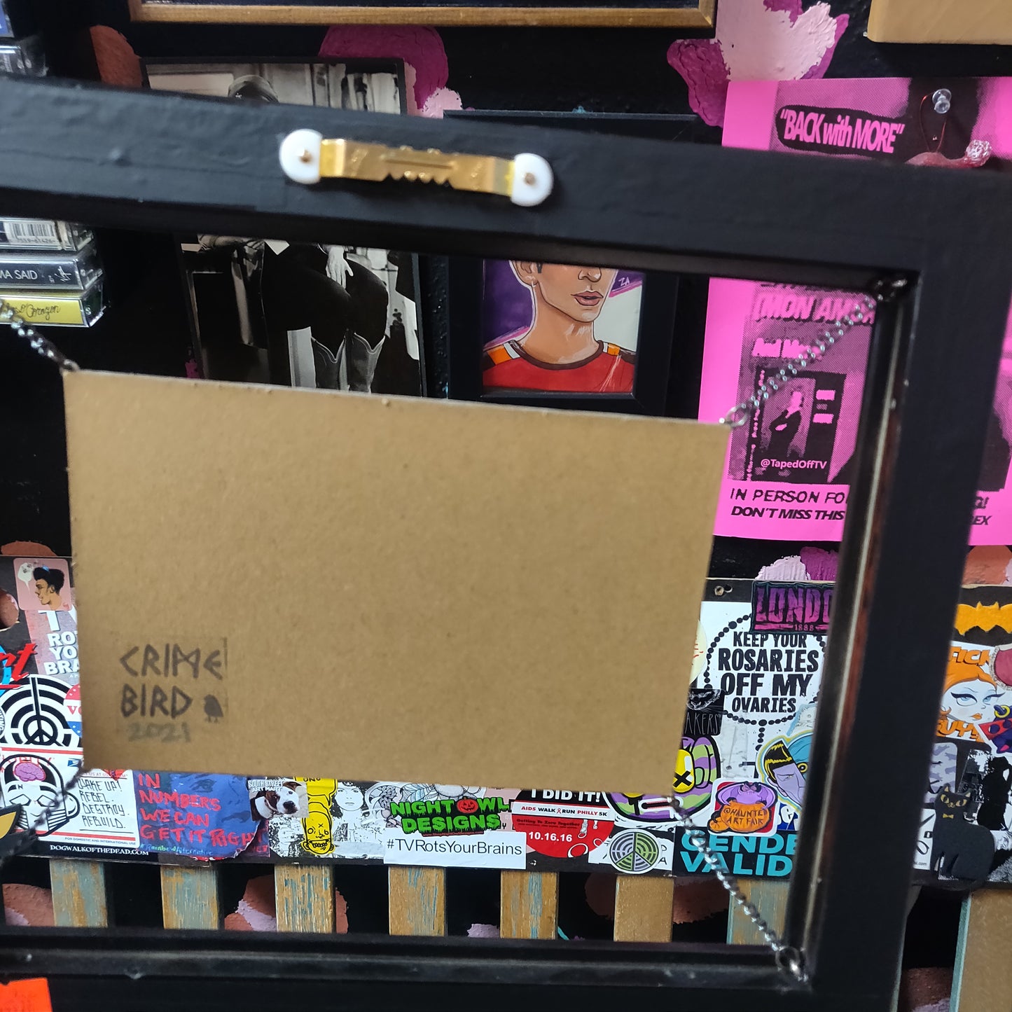 Framed Suspended Original Photographs crimebird of Knifepunch Records