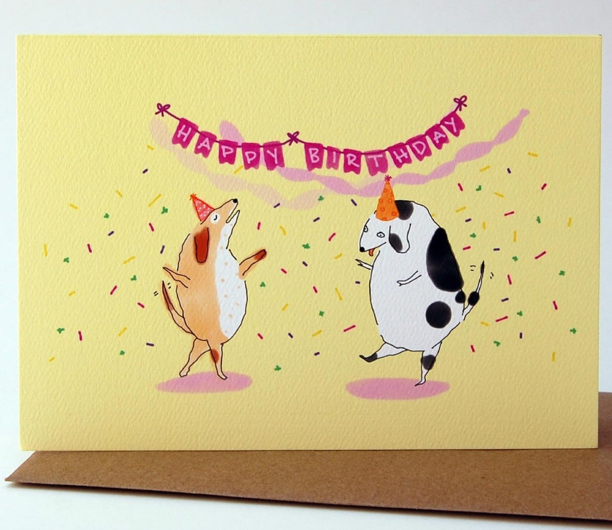 Happy Birthday Dancing Dogs CARD