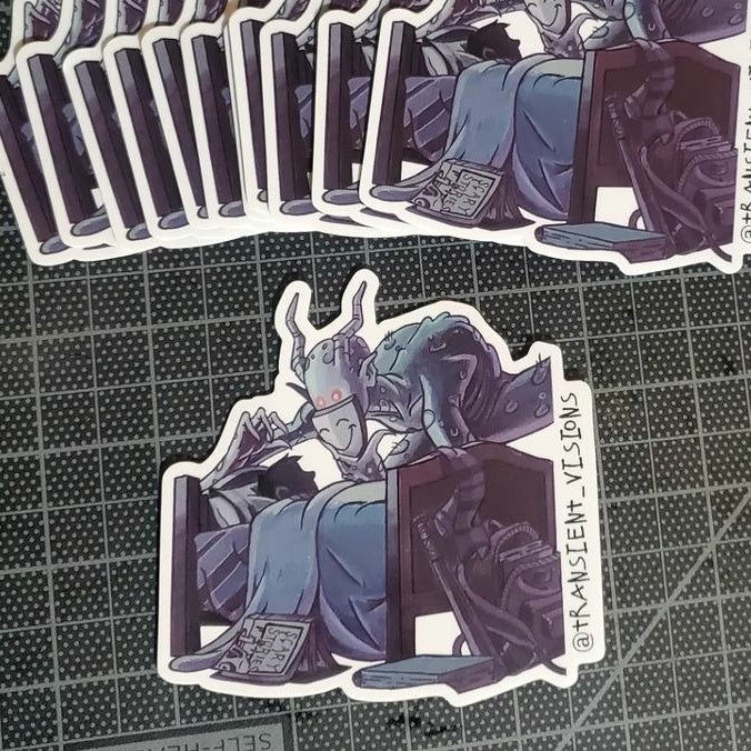 Bedtime Stories STICKER by Transient Visions