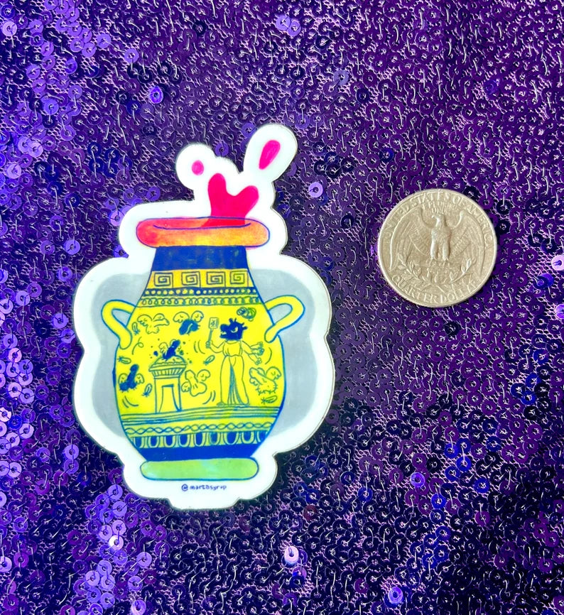 Silly Amphora Pot Vase STICKER @martasyrup