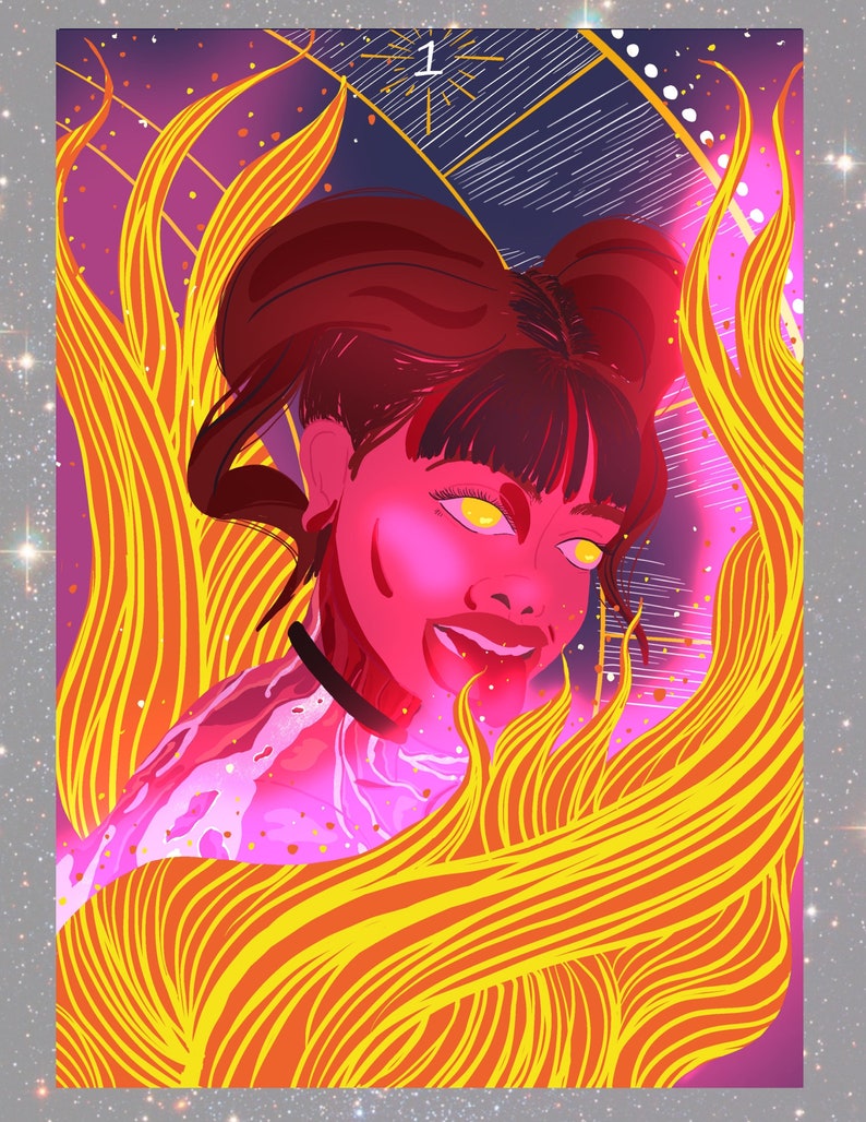 Aries Zodiac PRINT by JazMakes Studio