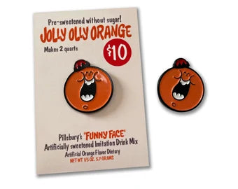 Funny Face Juice ENAMEL PIN by mattcandraw