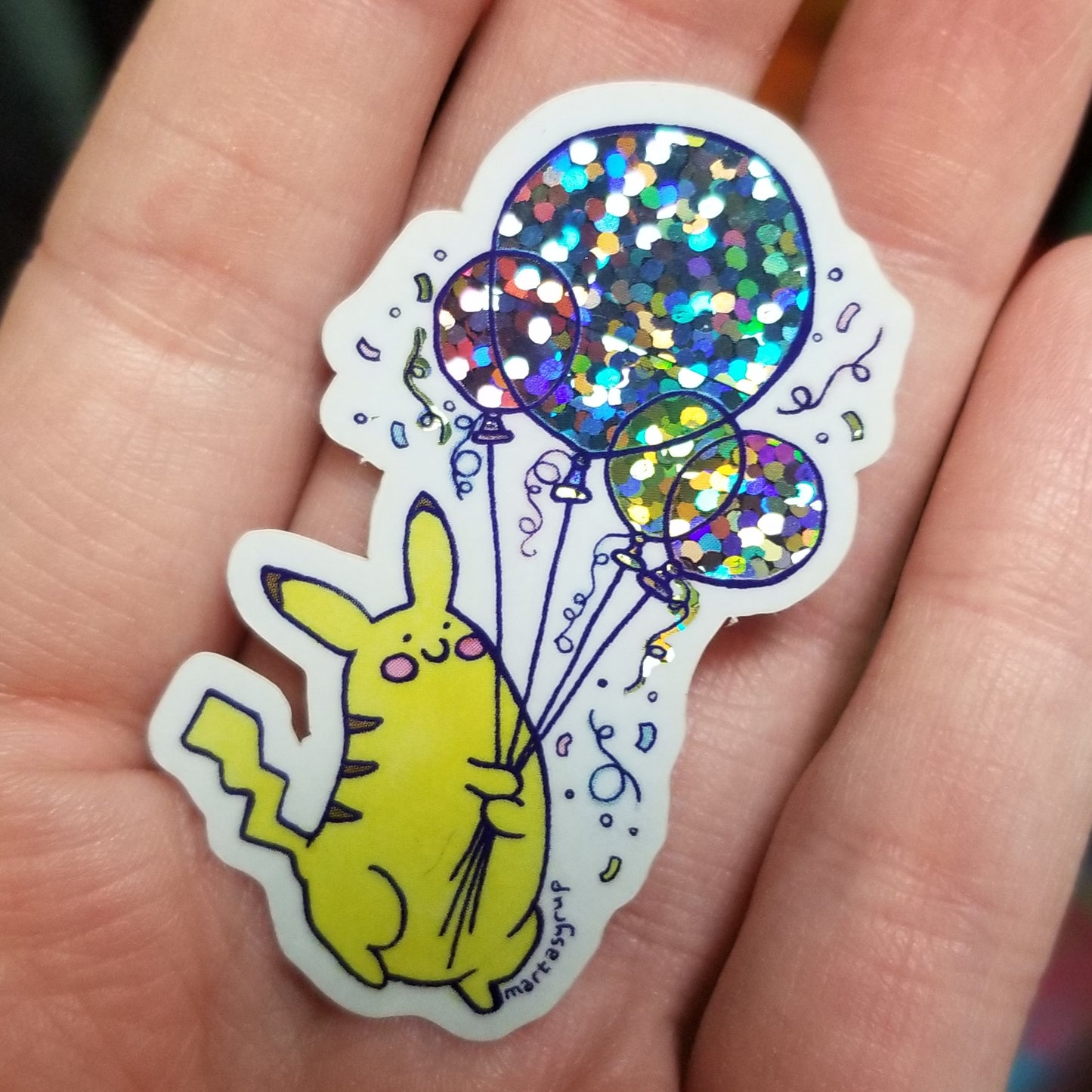 Pika Balloons STICKER @martasyrup