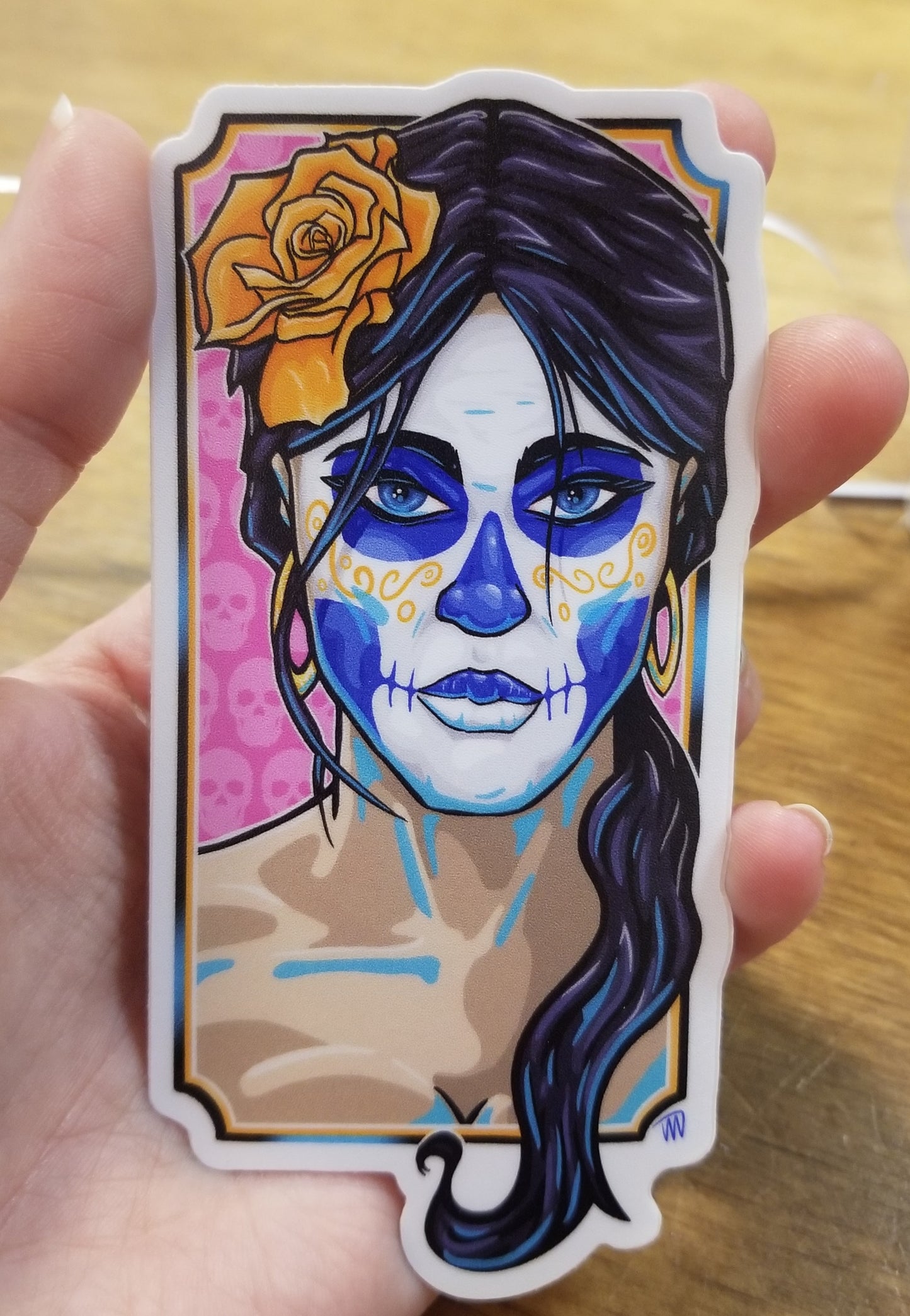 Sugar Skull Woman STICKER