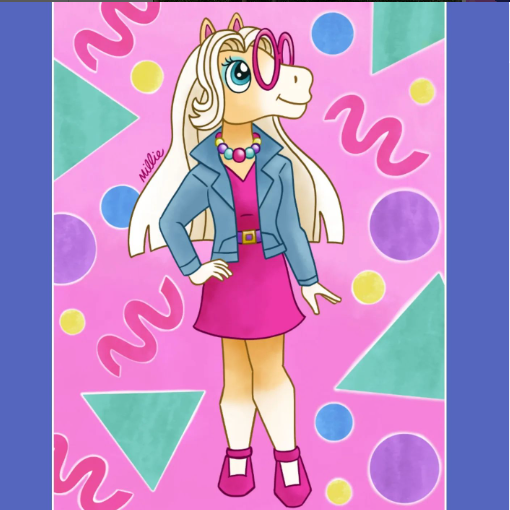 Whinnifred the Horse Lady PRINT by Millie Dubois