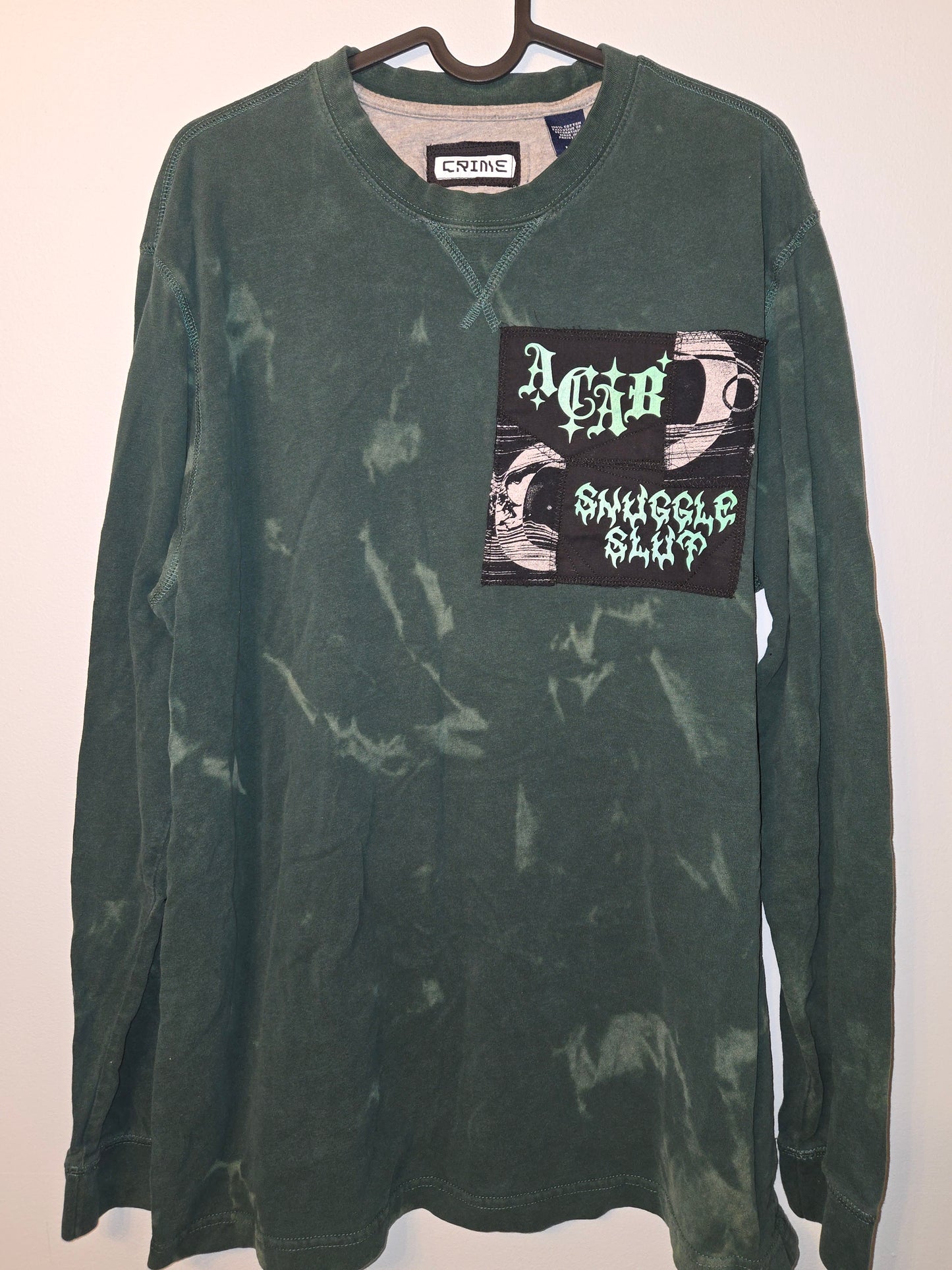 Patch Collage Green LONG SLEEVE T-SHiRT L