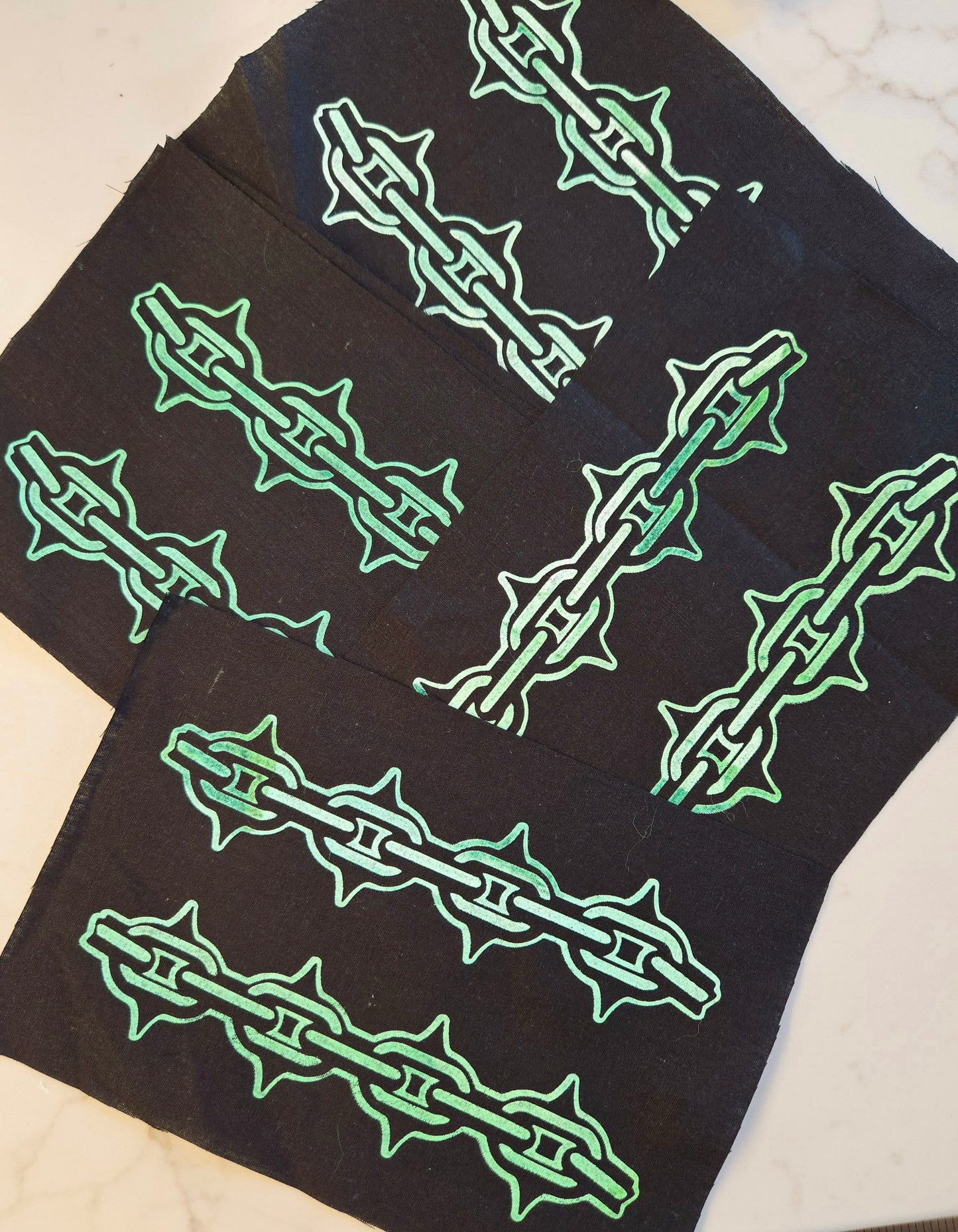 Spiked Chains Sew-on PATCH SET