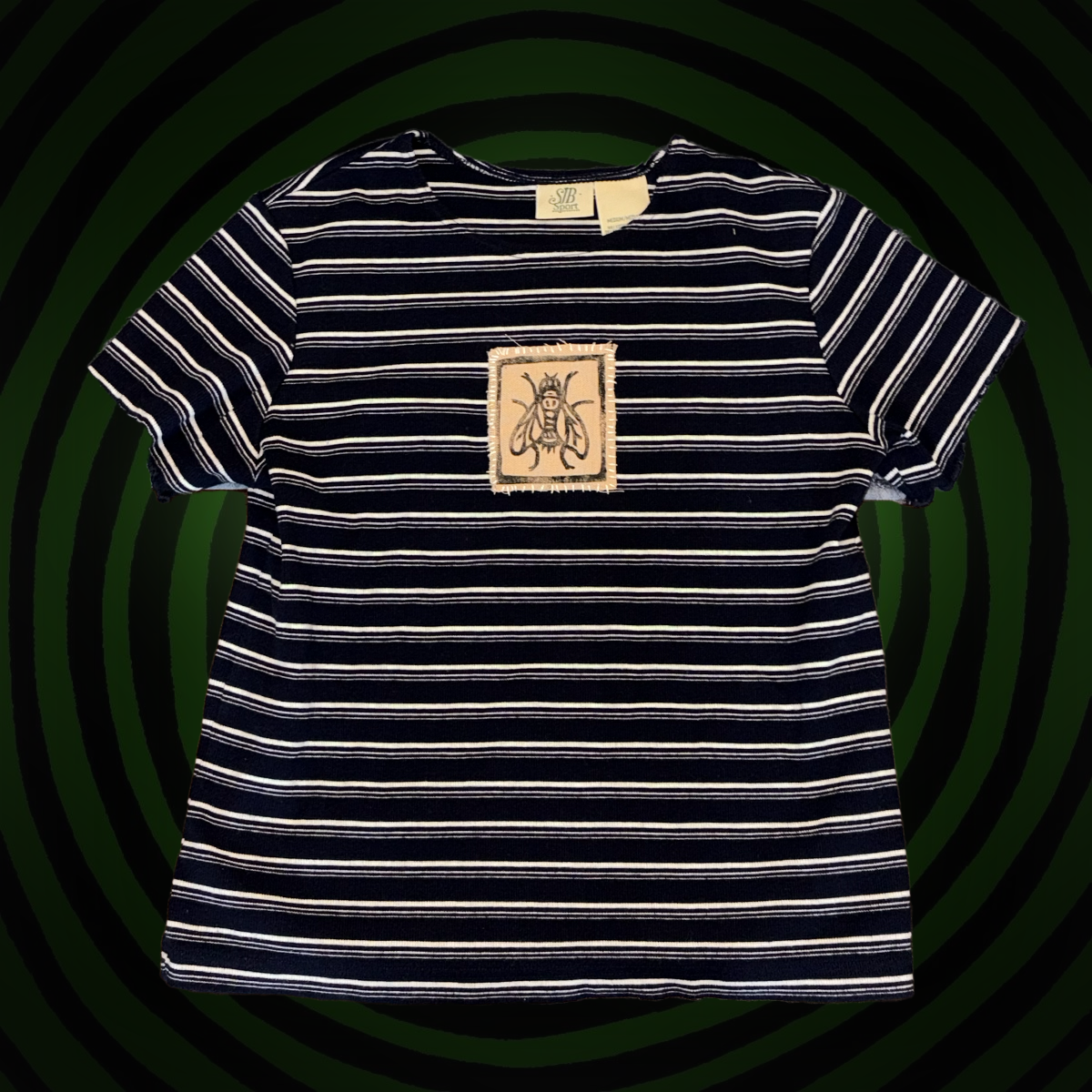 Fly Striped Upcycled SHIRT by Start Over Studio