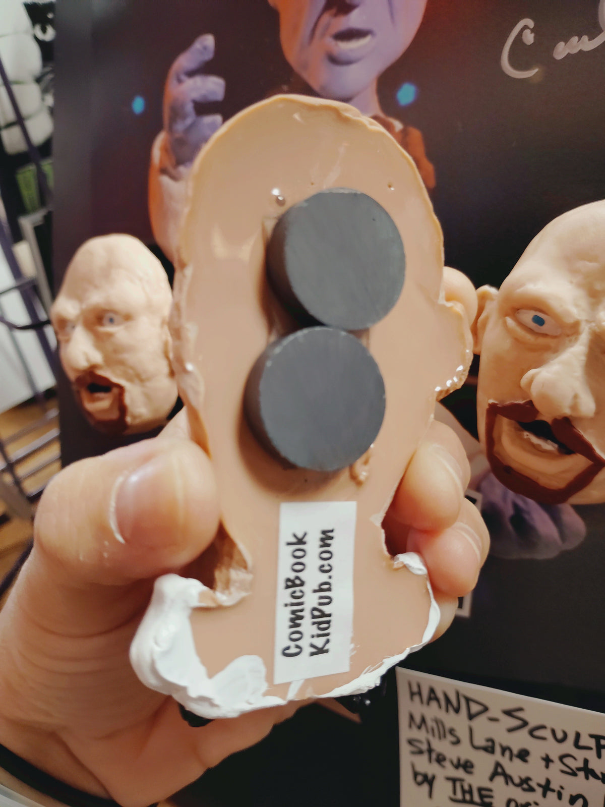 Celebrity Death Match Hand-sculpted MAGNET Collectible from original puppet master Carl Paolino!