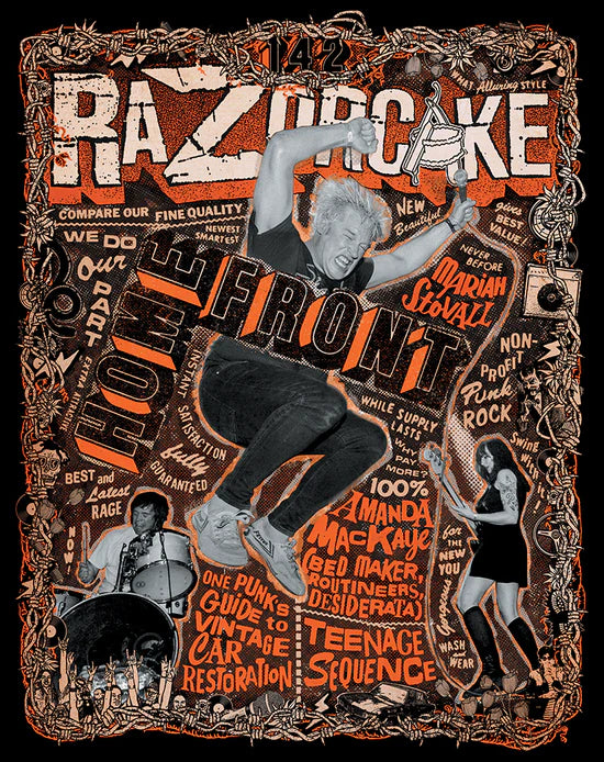 Razorcake DIY Punk ZiNE Issue 142 feat Home Front, Amanda MacKaye, Teenage Sequence, Mariah Stovall, and One Punk’s Guide to Vintage Car Restoration