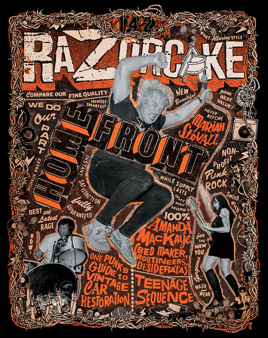 Razorcake DIY Punk ZiNE Issue 142 feat Home Front, Amanda MacKaye, Teenage Sequence, Mariah Stovall, and One Punk’s Guide to Vintage Car Restoration