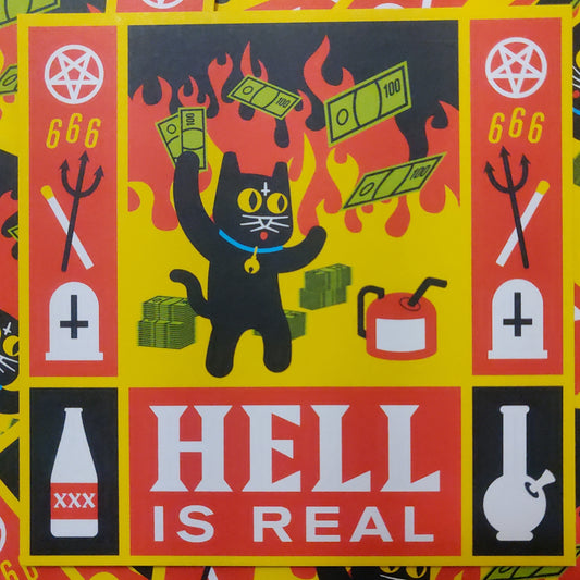 Hell is Real POSTCARD / Small Print by the666cat