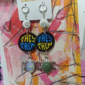 Shiva They / Them Pronoun EARRINGS by ThEm's