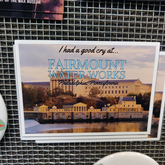 I had a good cry at Fairmount Water Works Postcard MAGNET